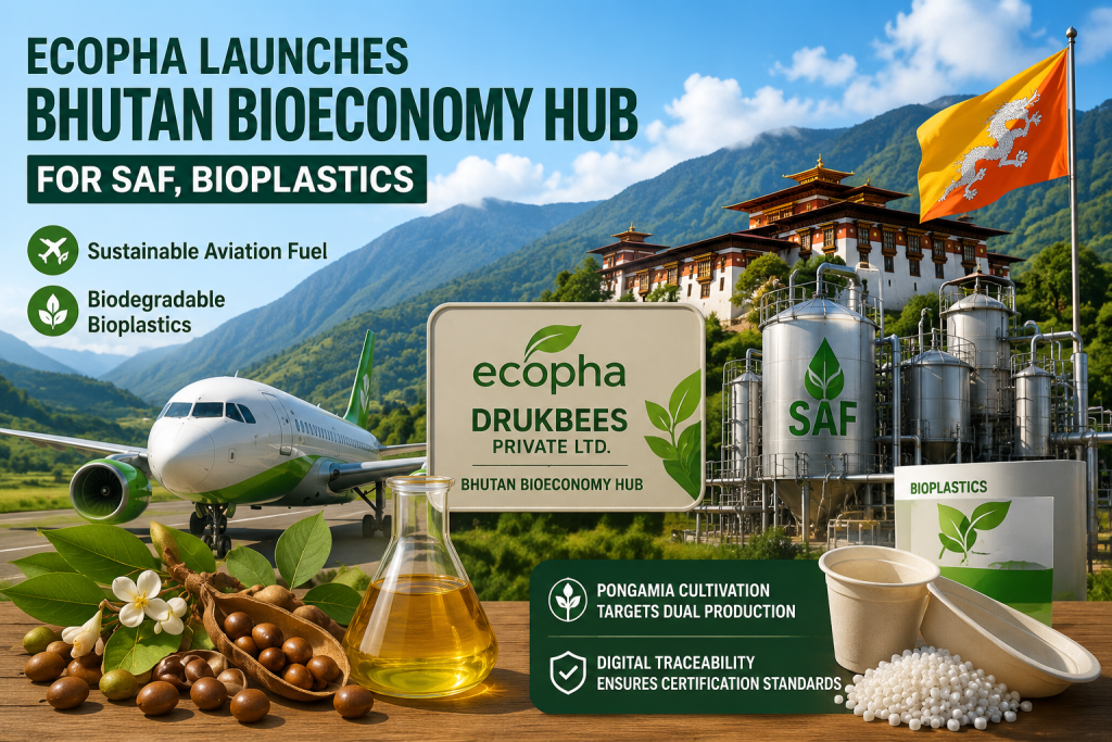 Ecopha Bhutan bioeconomy hub for SAF and bioplastics
